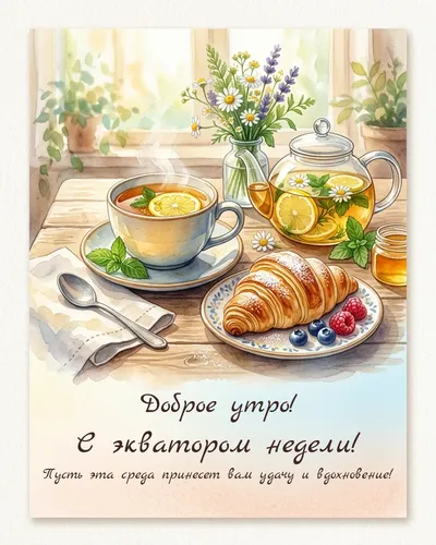 Доброе утро! С экватором недели! — morning tea 06